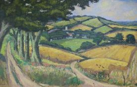 Gerry Wrightoil on panel,Cornfield & Cricket60 x 90cm.