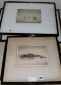 A group of eight etchings including James McIntyre