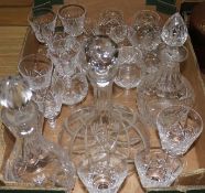 Two Decanters and glassware