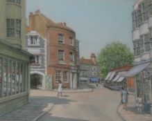 Dorothy Watts, watercolour, The Lanes, Brighton, 29 x 36cm