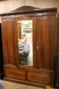A Victorian mahogany wardrobe, H.210cm