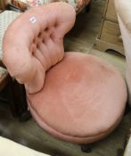 A Victorian pink nursing chair