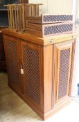 A hardwood cocktail cabinet, W.103cm