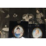 Alice May Cook (1876-1960), miniature portrait of Marjory Hawtrey as Elizabeth I and another