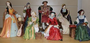 Royal Doulton set of Henry VIII and his six wives