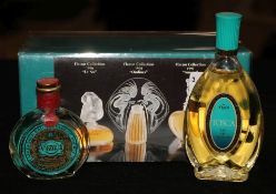 A Lalique 'Ultimate Collection' set of three 'Flacon' perfume bottles (boxed) and two eau de cologne
