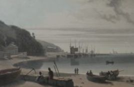 William Daniell, aquatint, Red Wharf Bay, Angelsey, 20 x 28cm