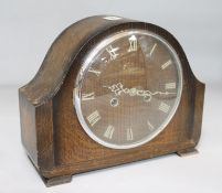 An oak case timepiece