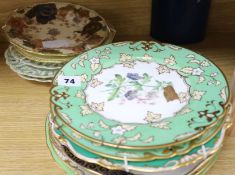 A group of decorative 19th century plates
