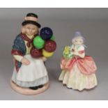 Two Doulton figures, Balloon girl and Cissie