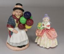 Two Doulton figures, Balloon girl and Cissie