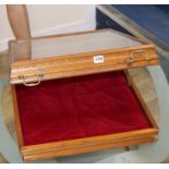 A mahogany glazed table display cabinet