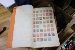 A quantity of stamp albums World stamps from 19th & 20th Century