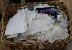 Mixed linens, embroideries, etc.