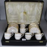 A cased Spode teaset