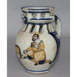 A Majolica puzzle jug, probably Talvera, 19th century