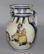 A Majolica puzzle jug, probably Talvera, 19th century
