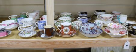 A group of English porcelain tea and coffee wares 19th/20th century