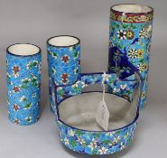 A set of French Chinese style vases