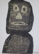 Dubuffet, colour print, 'Personnage', Redfern Gallery label verso, 30.5 x 23.5cm