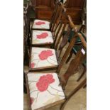 A set of four Queen Anne style dining chairs