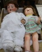 A German ABG ALT Beck doll and a 1950's Pedigree doll