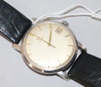 A gentleman's early 1960's stainless steel Omega manual wind wrist watch.