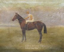 Macksey & Goard, oil on canvas, Portrait of the 1909 St Leger winner, Mr Fairies Bayardo, signed and