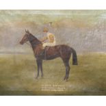 Macksey & Goard, oil on canvas, Portrait of the 1909 St Leger winner, Mr Fairies Bayardo, signed and