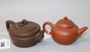 Two 20th century Yixing pottery teapots