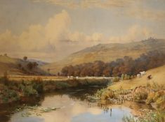 Charles Parsons Knight (1829-1897), watercolour, 53 x 84cm