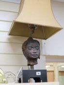A 'head' table lamp