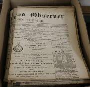 Ninety one editions of the East Grinstead Observer 1880's