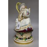 A Jacob Pett novelty figural jug & stand Mid 19th Century