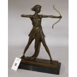 A bronze statue, 'The Archer'