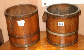 Two grain tubs, H.26cm