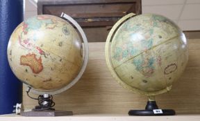 A table lamp globe and another globe