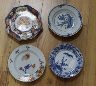 Two Japanese plates & 3 18thC Chinese export plates (5)
