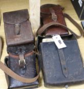 Four leather WWII German machine gun tool kits (complete)
