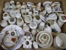 A collection of Goss and other crested china, mixed, including London, Sussex, Christchurch etc. (56