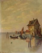 A. Philips, oil on panel, Dutch coastal landscape, 30 x 24cm