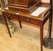A George III mahogany side table, W.96cm