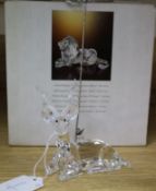 Two Swarovski 'Inspiration Africa', 'The Kudu' and 'The Lion' (boxed, with certificates)