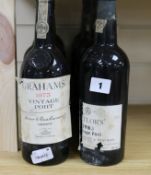 Ten assorted bottles of port, including Grahams 1975 vintage, Dows 1975 vintage and Taylor's 1983
