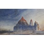 Manner of Albert GoodwinwatercolourView of a mythical Cathedral10.5 x 17.5in.