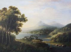 19th century English Schooloil on canvasExtensive landscape19 x 25.5in.