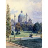 Rudolf Preuss (1879-1961)watercolourThe Karlskirche Wiensigned and dated 192110.75 x 8.5in.