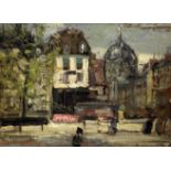 Alexander Jamieson (1873-1937)oil on wooden panelSketch of Paris looking towards the Sacré Coeur5