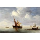 19th Century English Schoolpair of oils on canvasFishing boats at sea8 x 12in.
