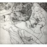 John Copley (1875-1950)etchingTwo girls by a stream, 1948signed in pencil11 x 12.5in.